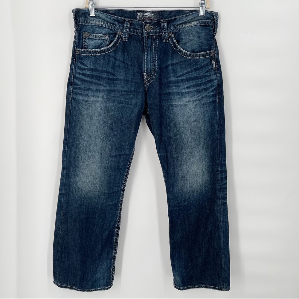 Silver Jeans Gordie Jean Loose Fit Straight Leg, Mens Size 36x30
